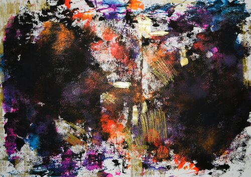 Abstrakt Farbenspiel by Udo von Gelden, Painting for Sale on Select