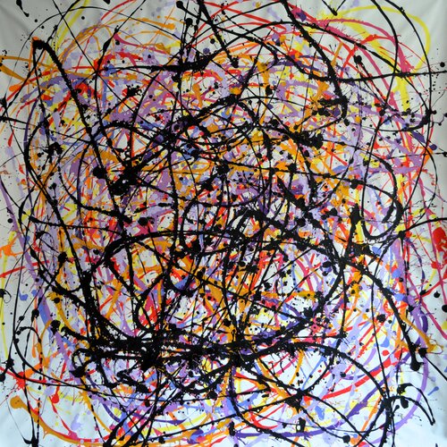 Abstrakt Farbenspiel Line by Udo von Gelden, Painting for Sale on Select
