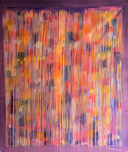Abstrakt Farbenspiel Line by Udo von Gelden, Painting for Sale on Select