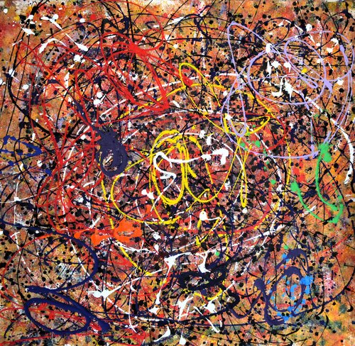 Abstract Color Chaos by Udo von Gelden, Painting for Sale on Select