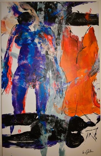 Abstraktion Akt by Udo von Gelden, Painting for Sale on Select