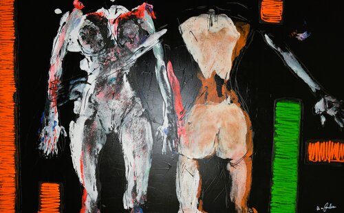 Abstraktion Akt by Udo von Gelden, Painting for Sale on Select