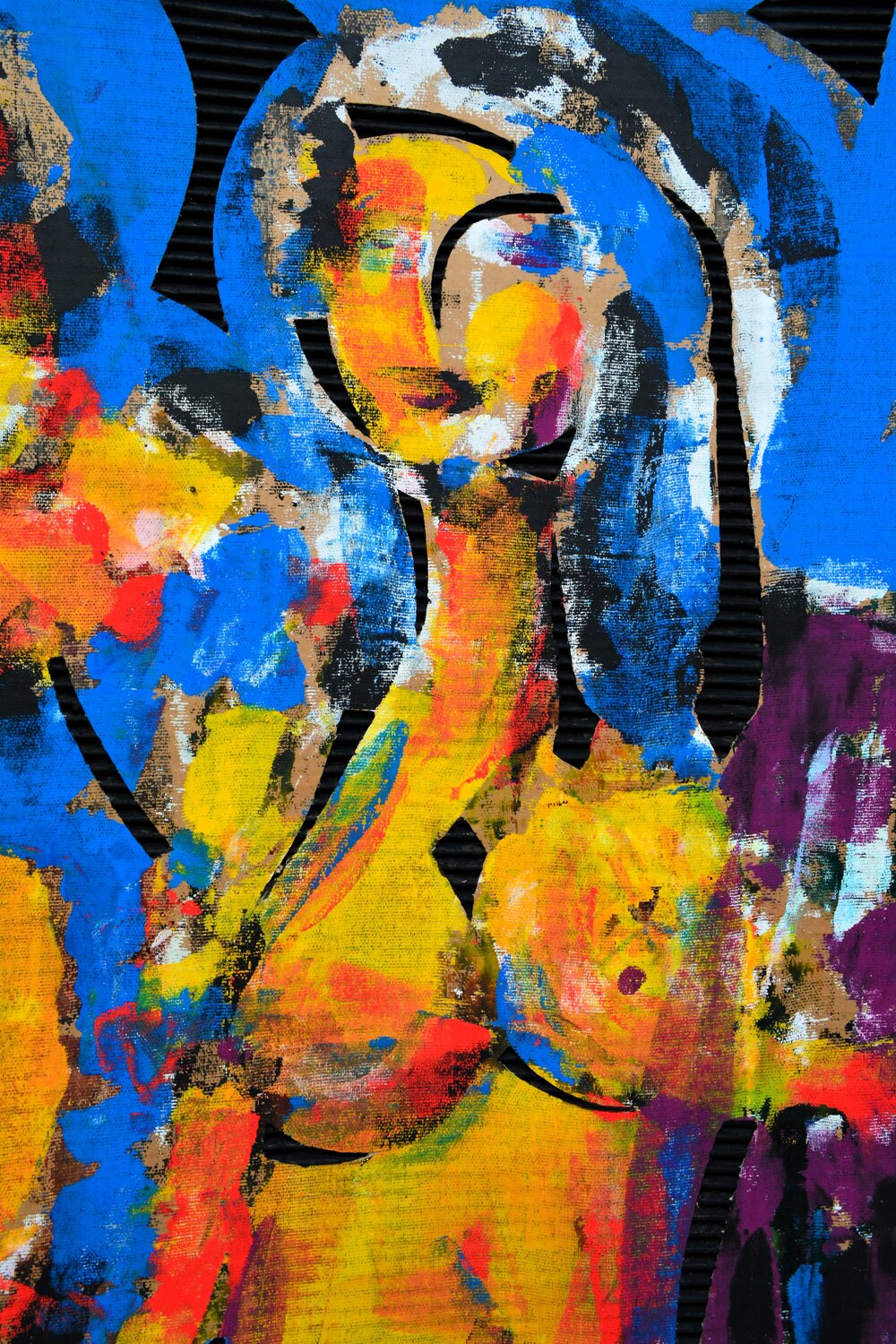 Blumenfrau Akt Udo von Gelden Original painting for sale