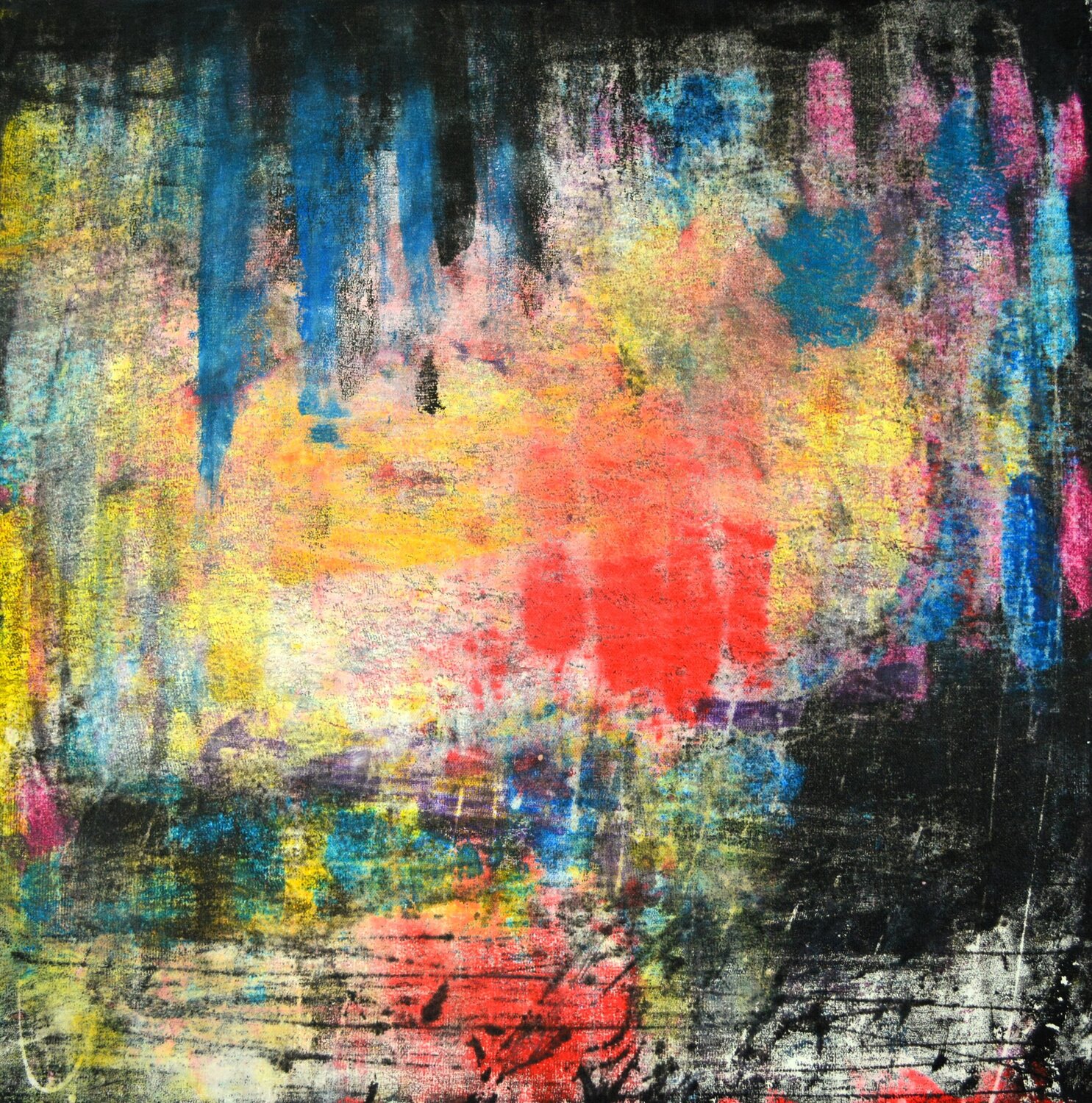 Abstrakt Farbenspiel Land Udo von Gelden Original painting for sale