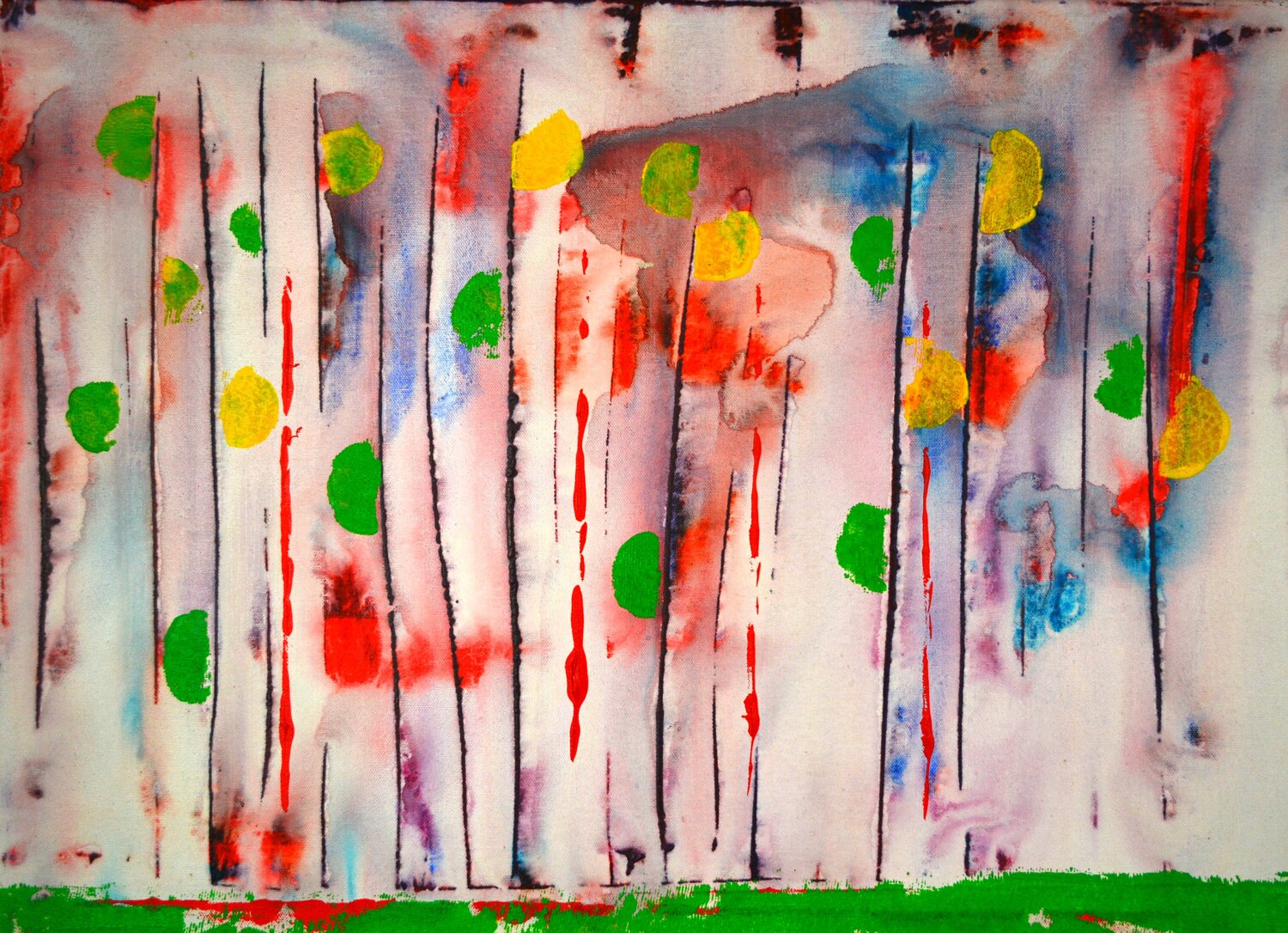 Abstrakt Farbenspiel Landschaft Udo von Gelden Original painting for sale