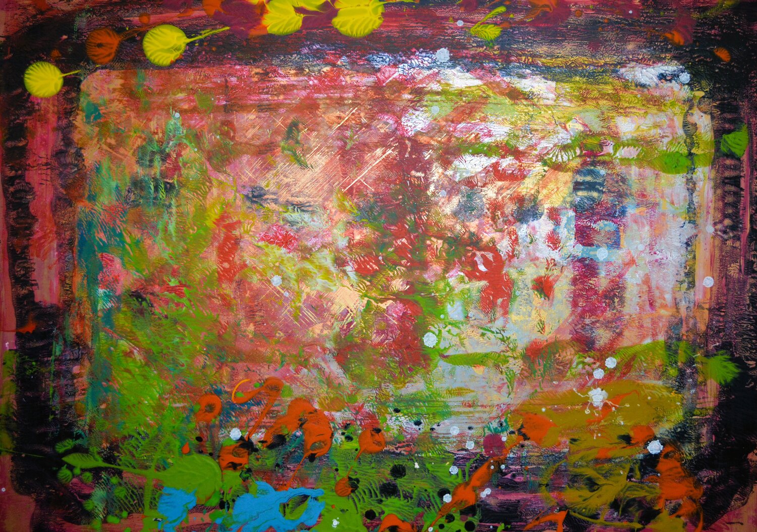 Abstrakt Farbenspiel Udo von Gelden Original painting for sale