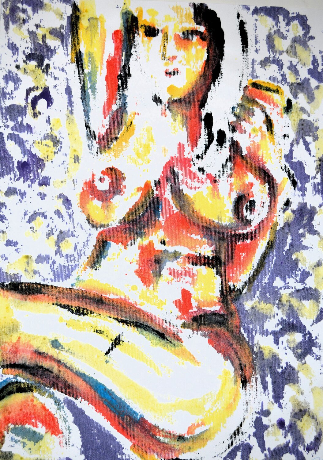 Akt Frau Udo von Gelden Original painting for sale