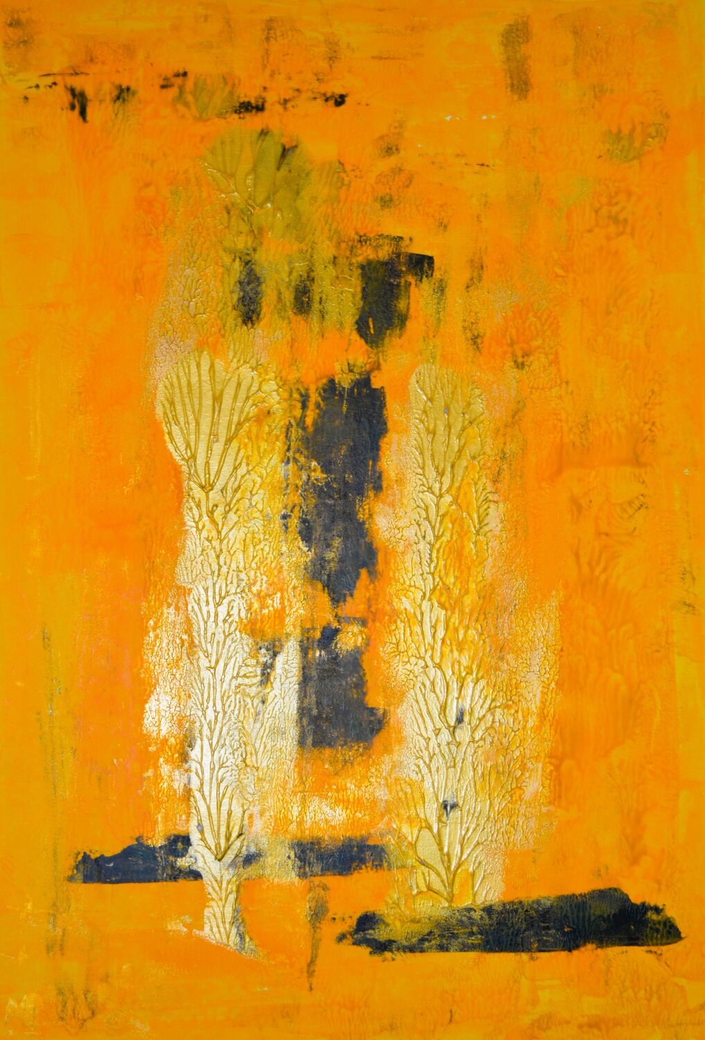 Abstrakt Farbenspiel Gold Udo von Gelden Original painting for sale