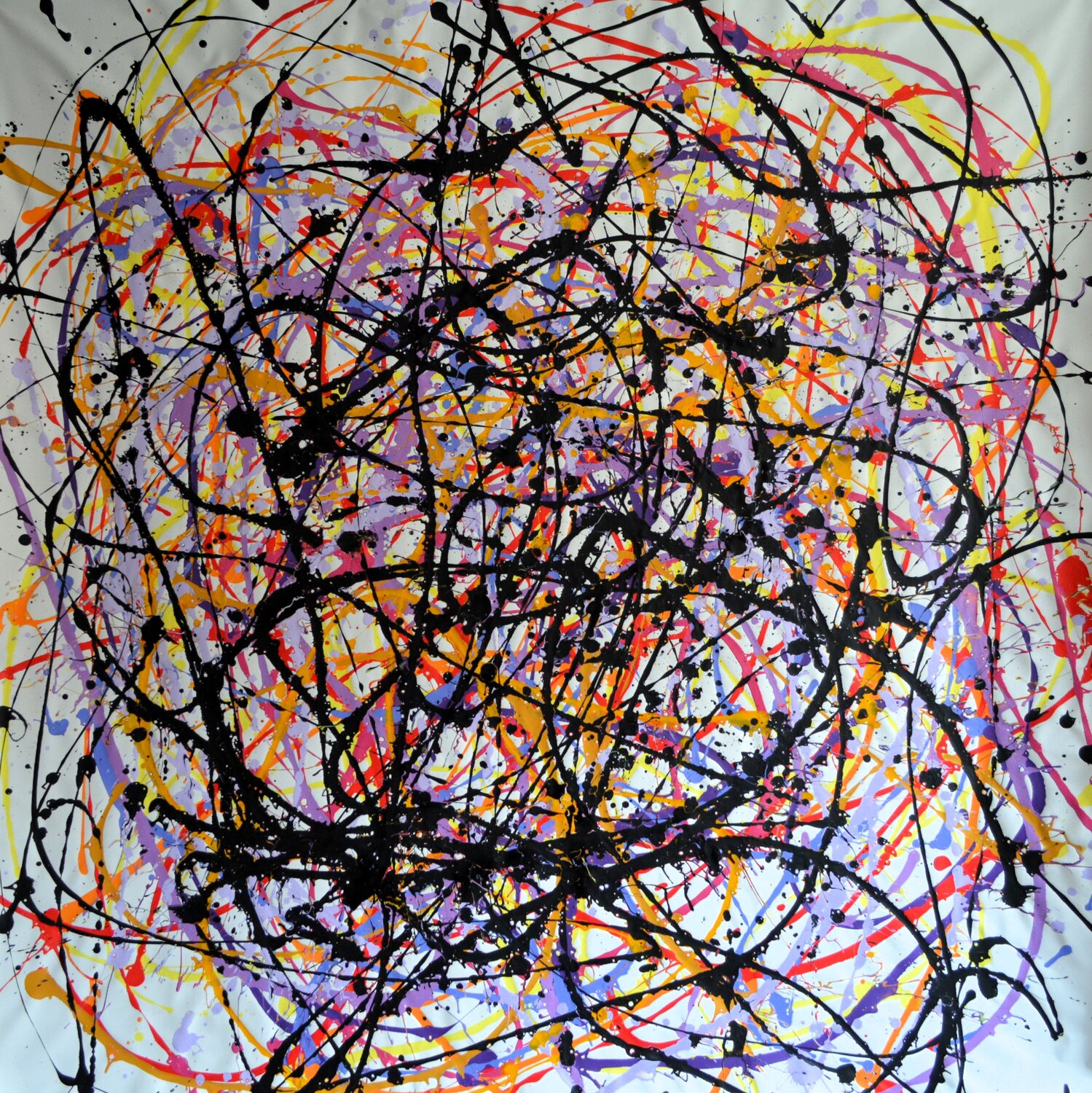 Abstrakt Farbenspiel Line Udo von Gelden Original painting for sale
