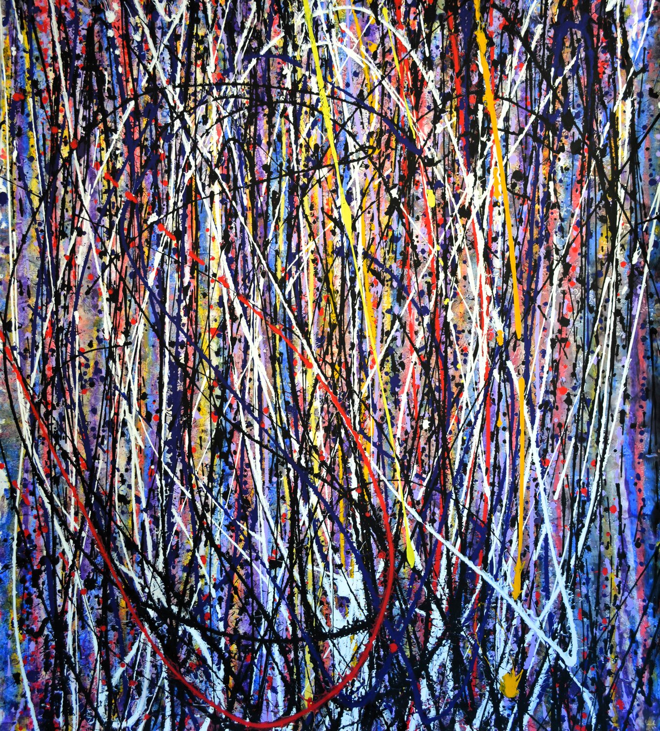 Abstrakt Farbenspiel Line Nr. 3345 Udo von Gelden Original painting for sale