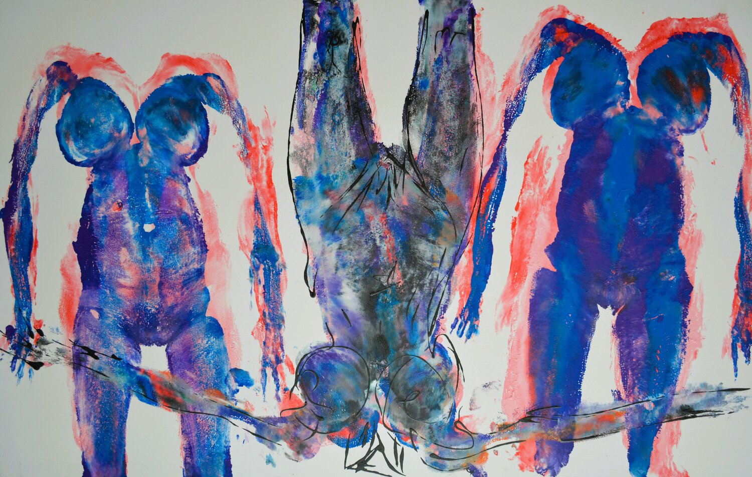 Abstraktion Akt Udo von Gelden Original painting for sale