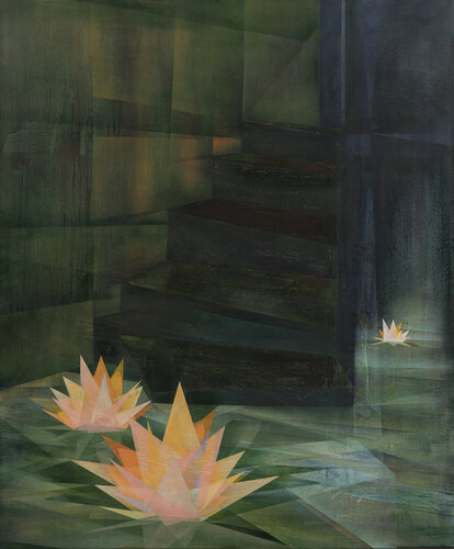 Seerosen IV by Peter Knauer, Painting for Sale on Select
