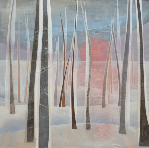 Moorlandschaft VIII - Moor im Winter by Peter Knauer, Painting for Sale on Select
