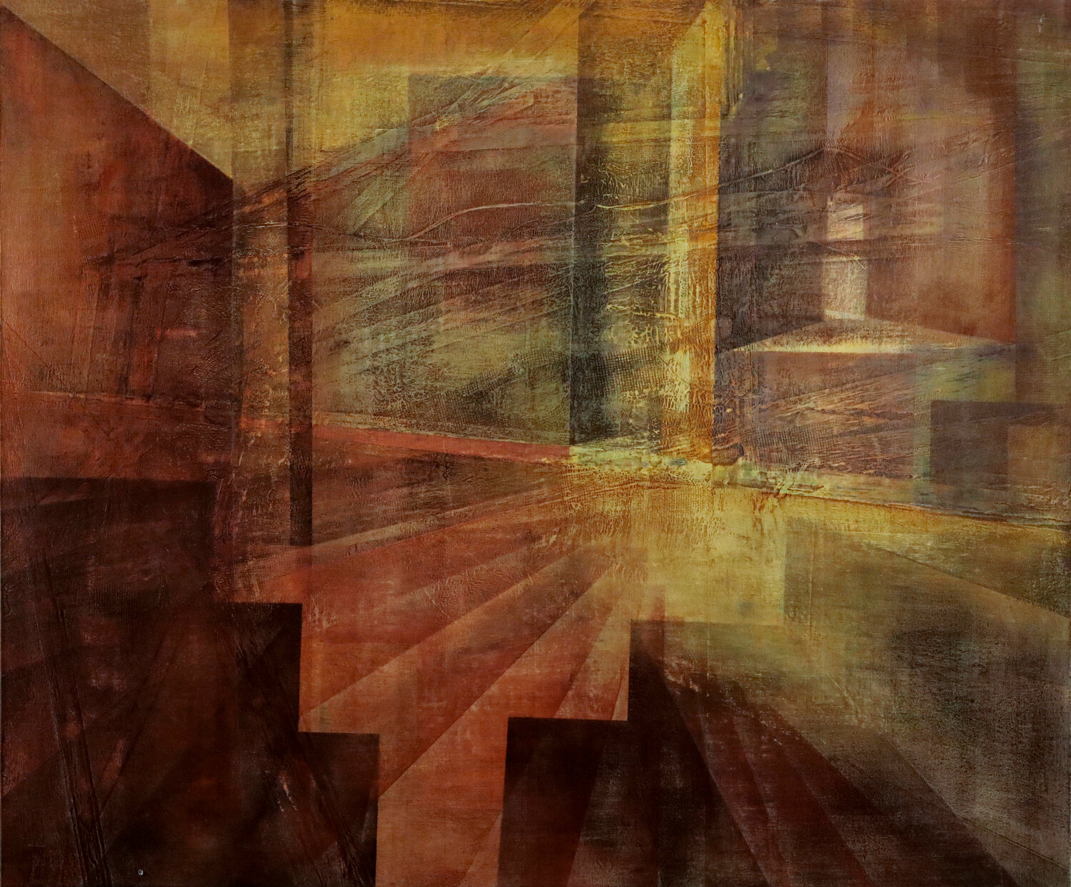 Verwischt im Strom der Zeit IV Peter Knauer Original painting for sale