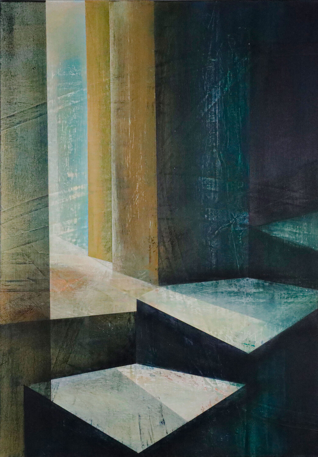Zwischen Licht und Schatten I Peter Knauer Original painting for sale