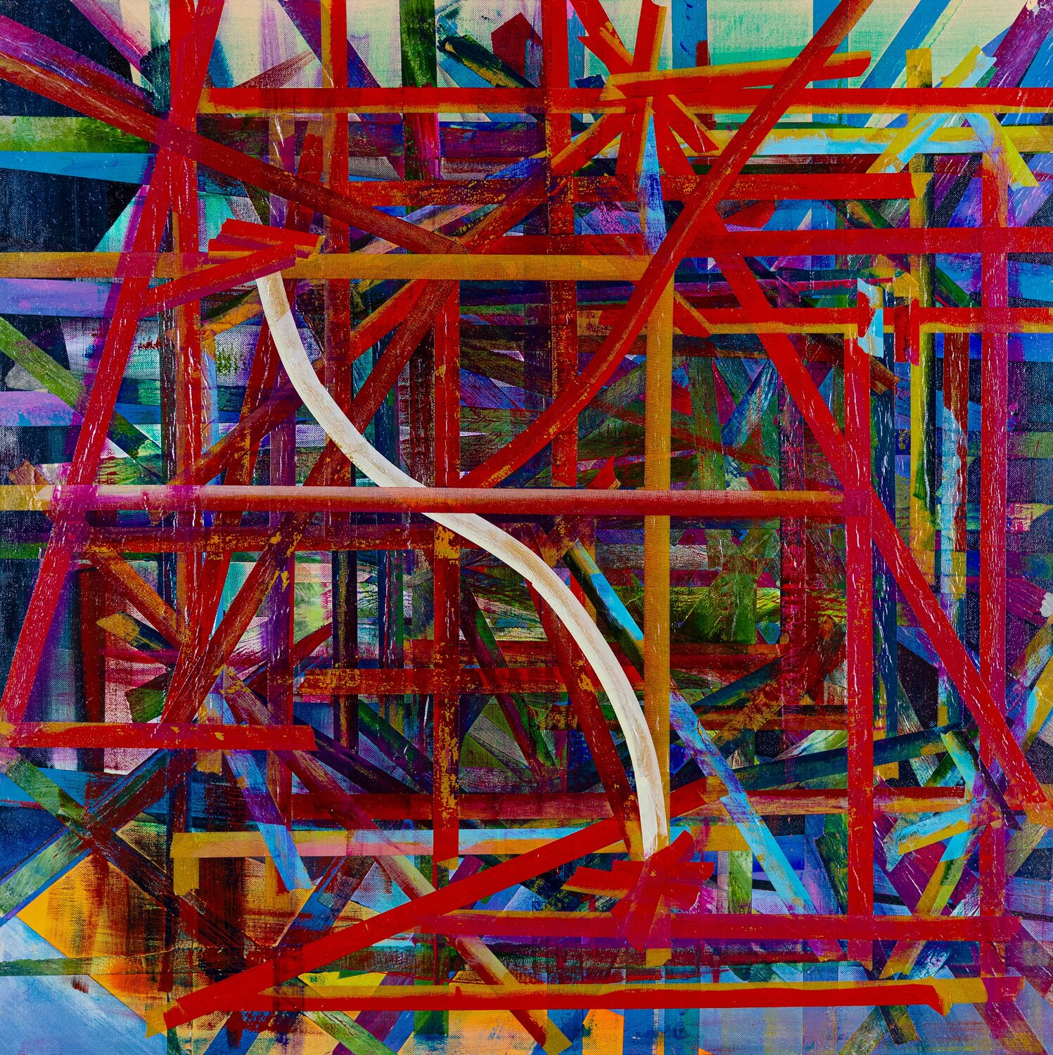 Drunter und Drüber Peter Knauer Original painting for sale