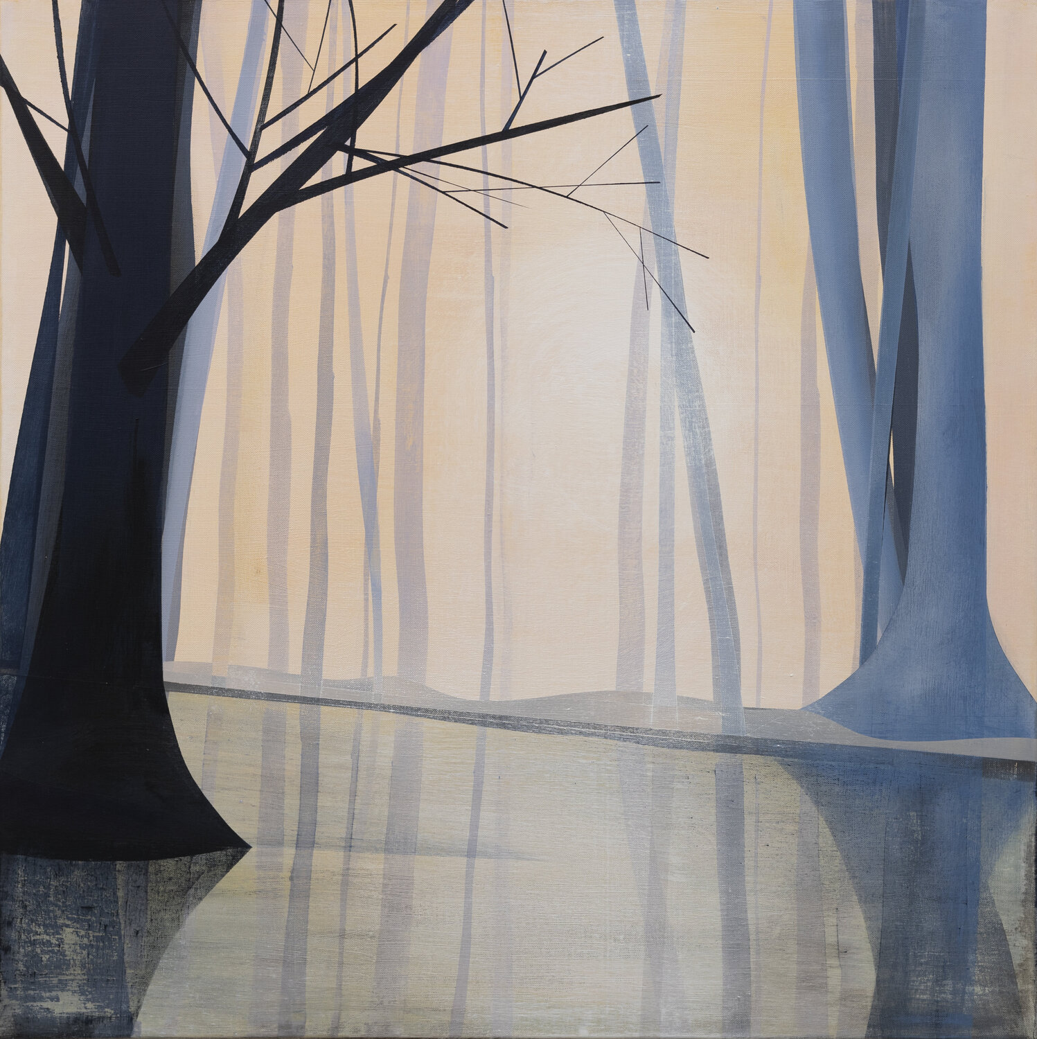 Moorlandschaft V Peter Knauer Original painting for sale