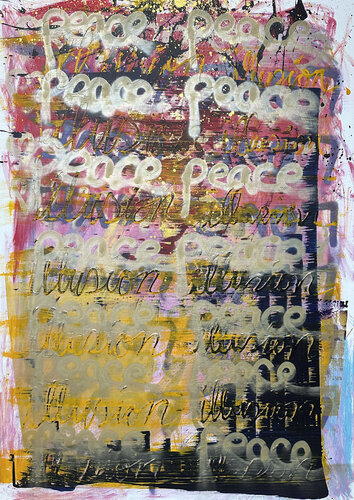 Peace=Illusion? by Eren Ögüt, Painting for Sale on Select
