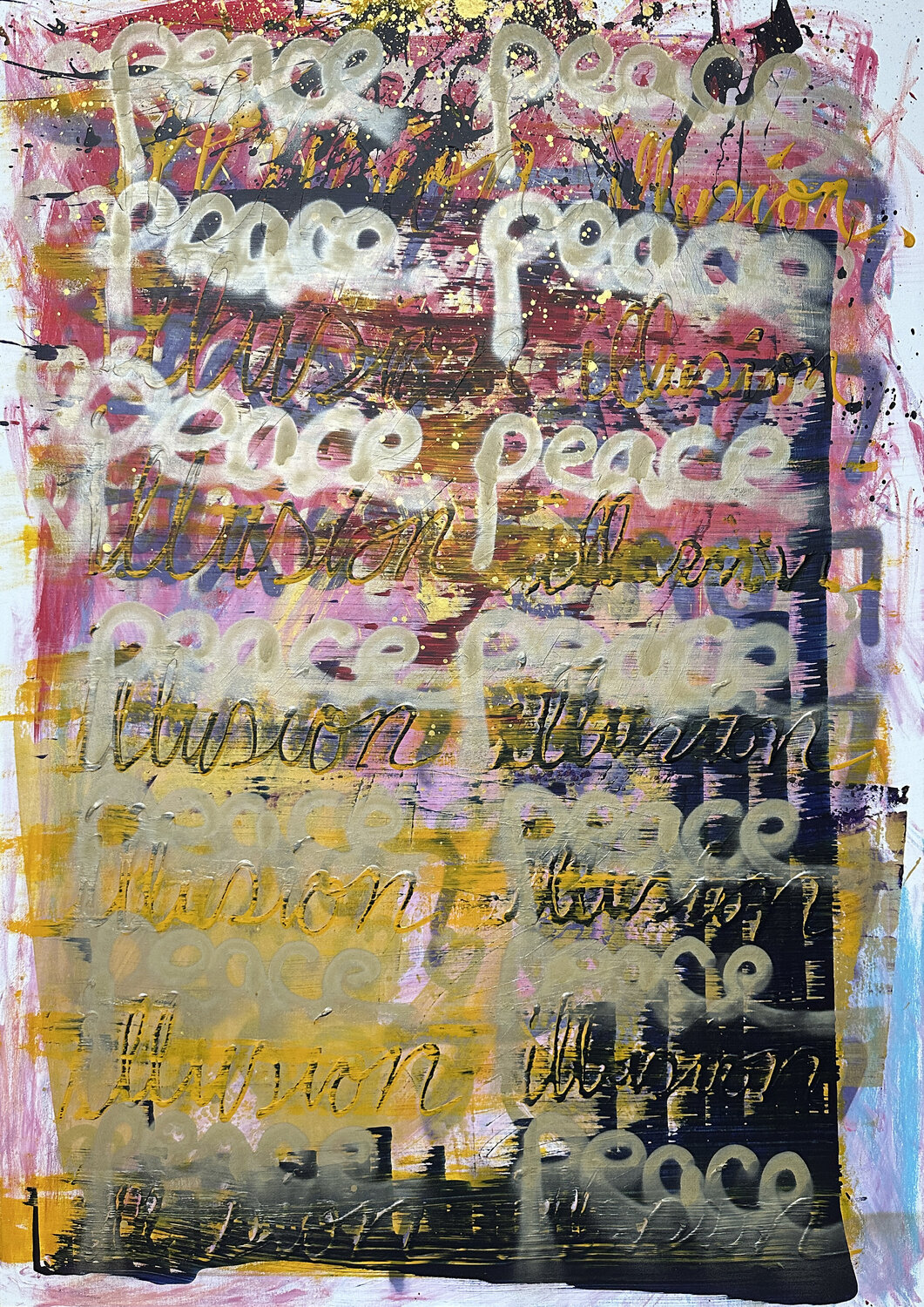 Peace=Illusion? Eren Ögüt Original painting for sale