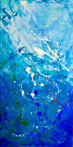 The Emotional in blue #1 by Ruzica Sola, Painting for Sale on Select