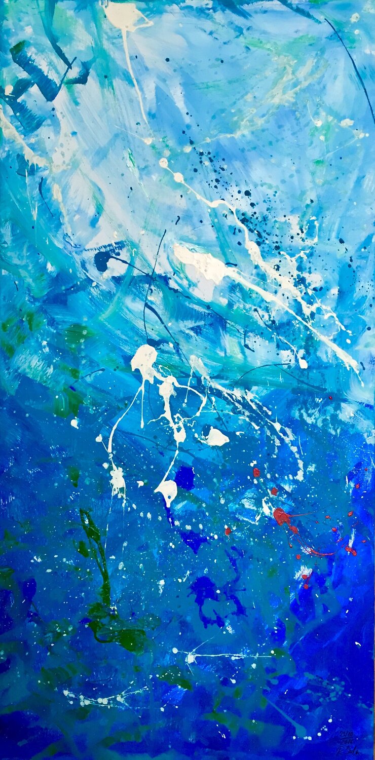 The Emotional in blue #1 Ruzica Sola Original painting for sale