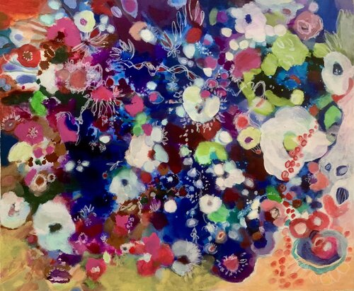 White flowers by Anne Samson, Painting for Sale on Select