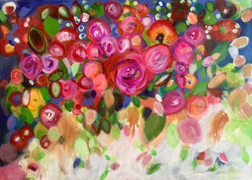 Love Roses by Anne Samson, Painting for Sale on Select