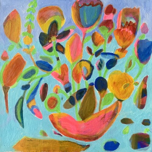 Bunte Blumen by Anne Samson, Painting for Sale on Select