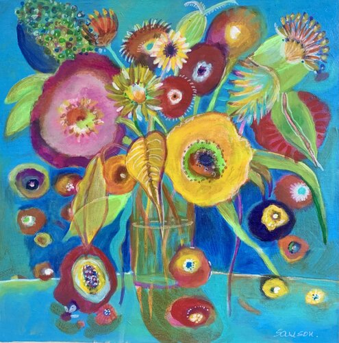 Sunday flowers by Anne Samson, Painting for Sale on Select