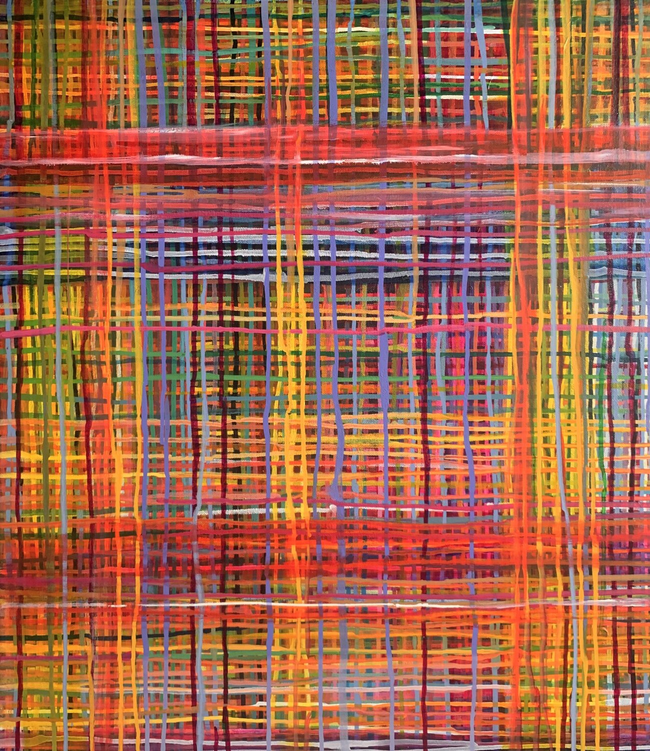 Dripping in warm colours Anne Samson Original painting for sale