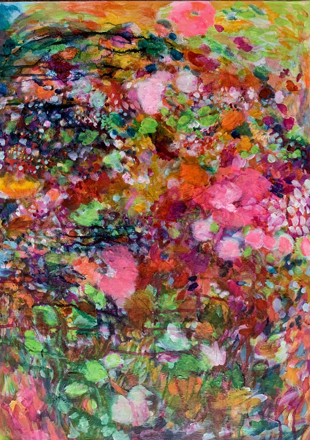 Floral Impression Anne Samson Original painting for sale