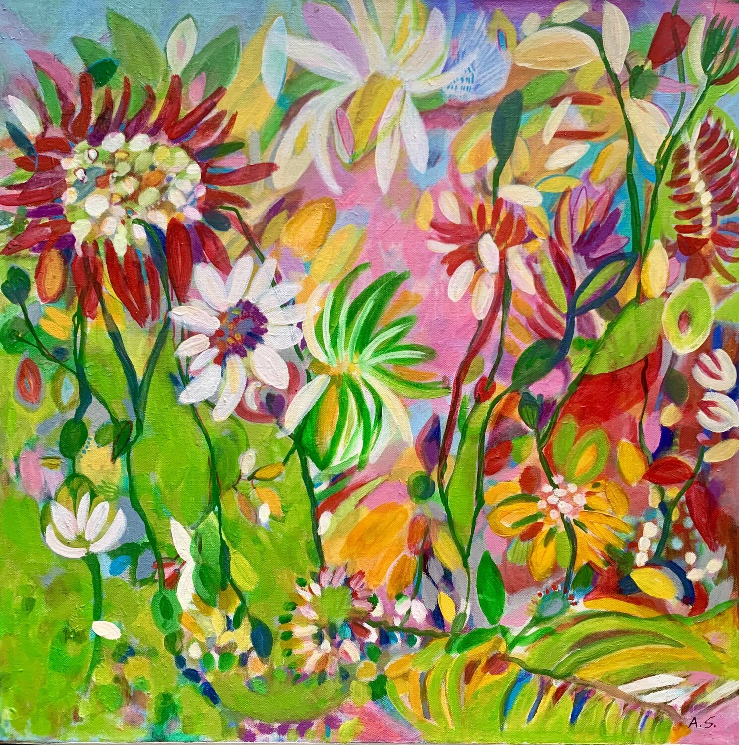 Happy day Anne Samson Originalgemälde zu verkaufen