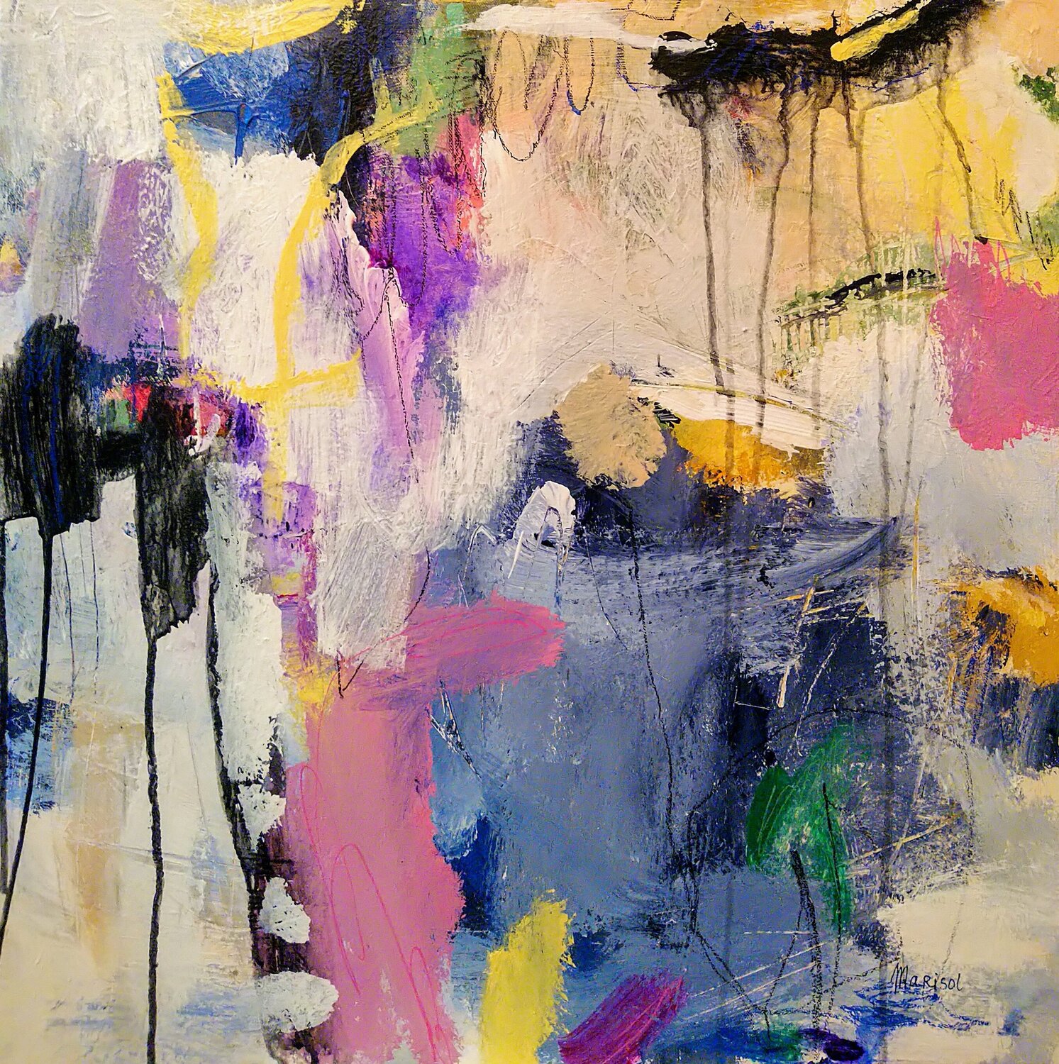 She is delightfully chaotic Marisol Evora Original painting for sale