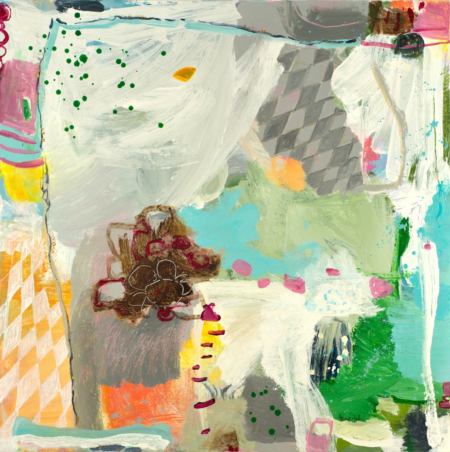 Can you keep a secret Marisol Evora Original painting for sale