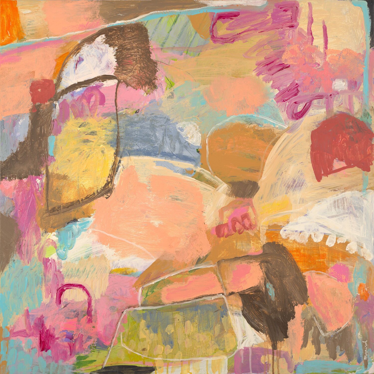 OUTSIDE MY WINDOW Marisol Evora Original painting for sale