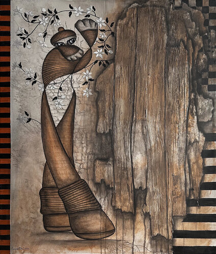 The memory of Jasmine by Randa Hijazi, Painting for Sale on Select