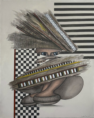 Damascene Philosophy by Randa Hijazi, Painting for Sale on Select