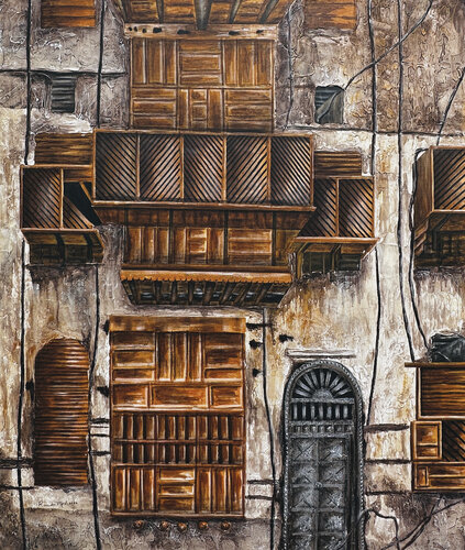 Walls of Time by Randa Hijazi, Painting for Sale on Select