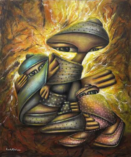 Sheltered souls by Randa Hijazi, Painting for Sale on Select