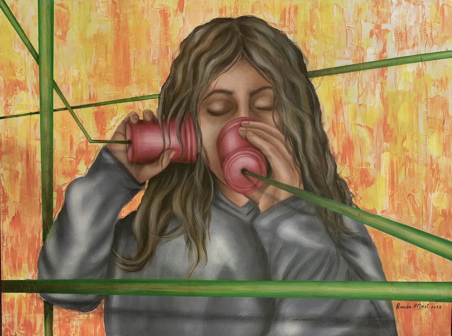 I love my world (Autism) Randa Hijazi Original painting for sale