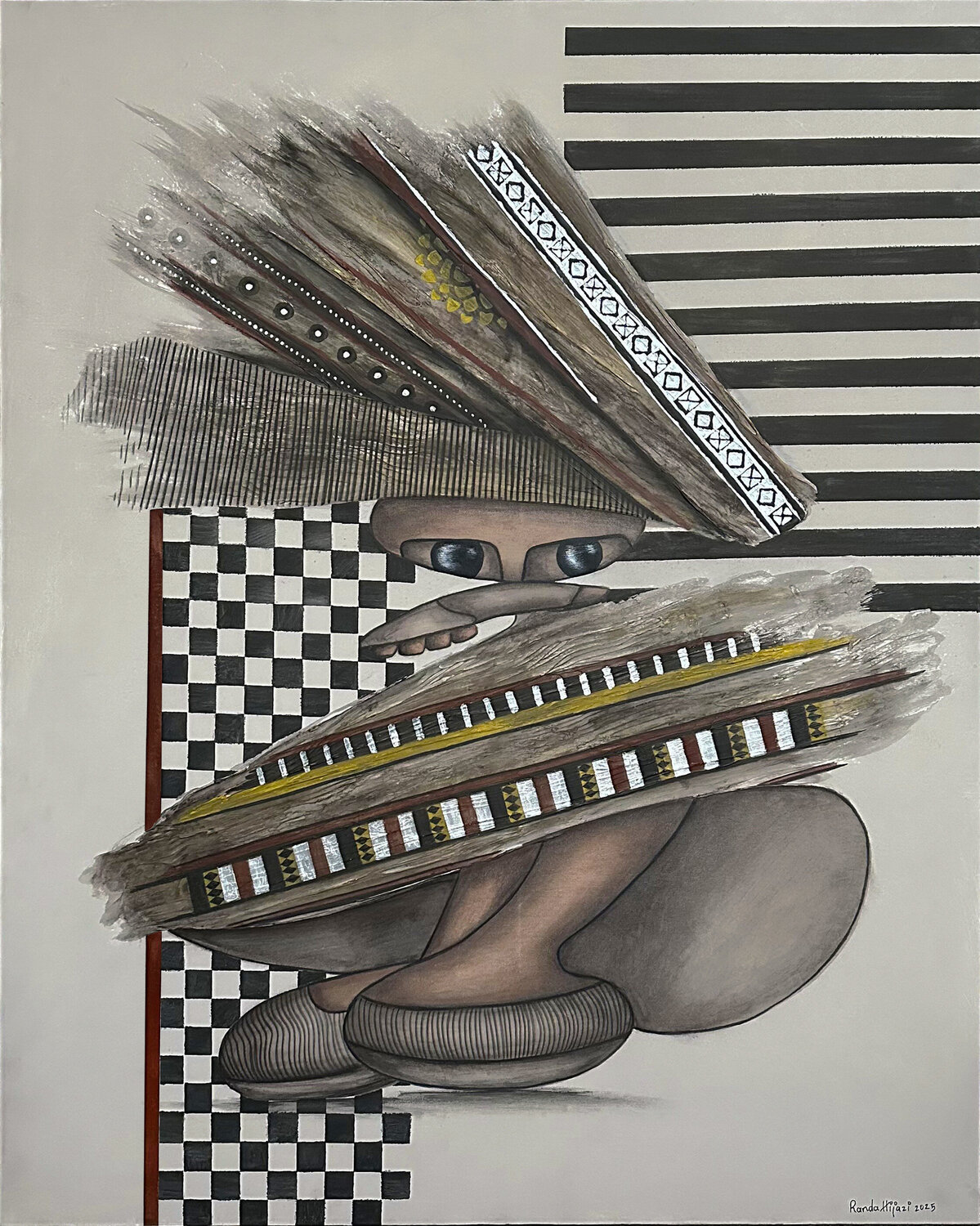 Damascene Philosophy Randa Hijazi Original painting for sale