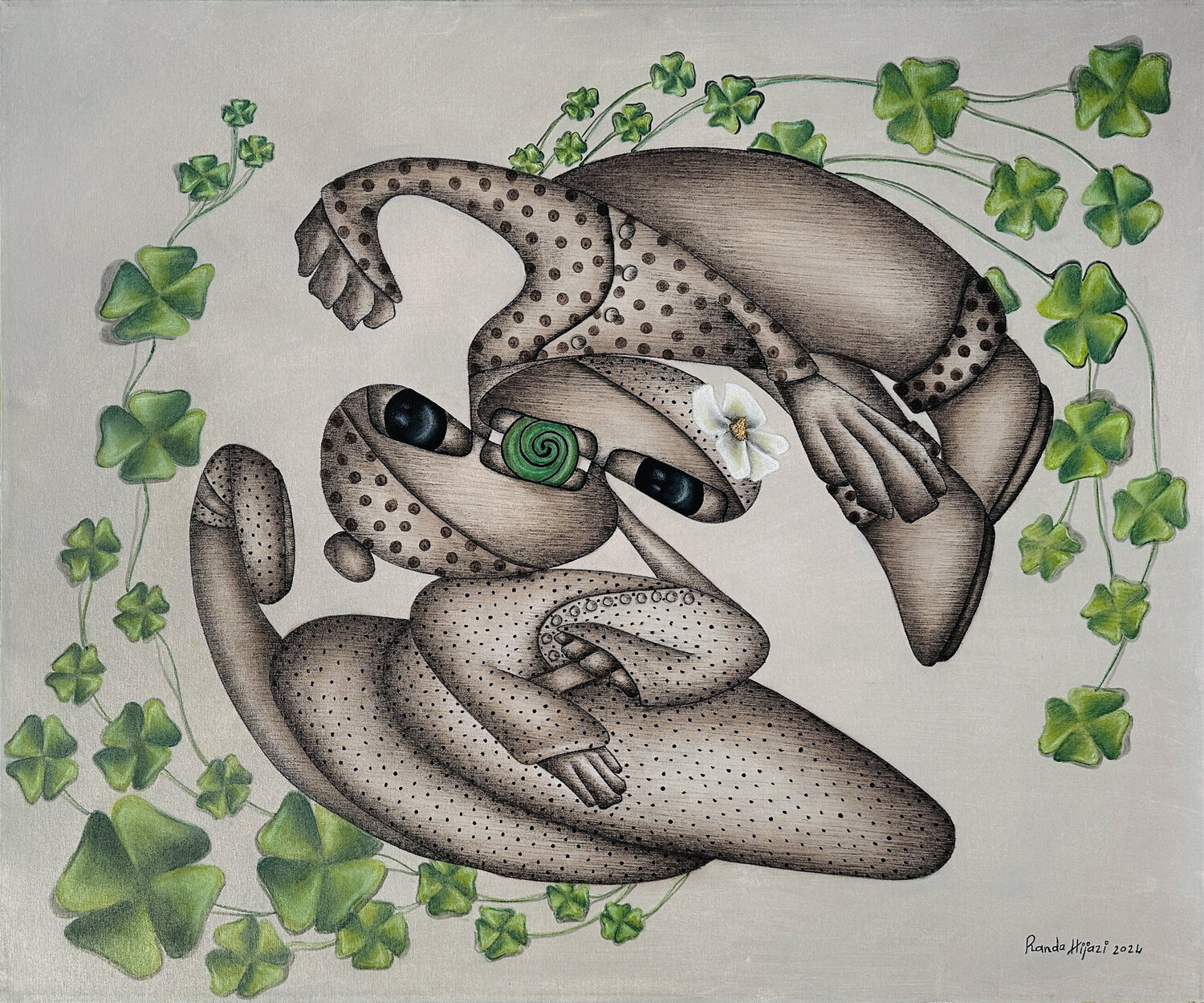 Eyes that bind Randa Hijazi Original painting for sale