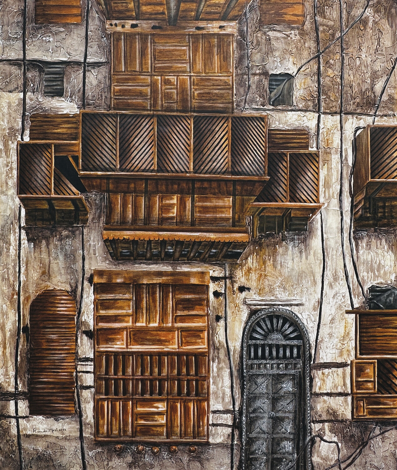 Walls of Time Randa Hijazi Original painting for sale