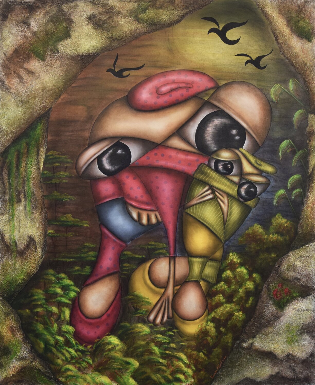 Companions on the Path Randa Hijazi Original painting for sale