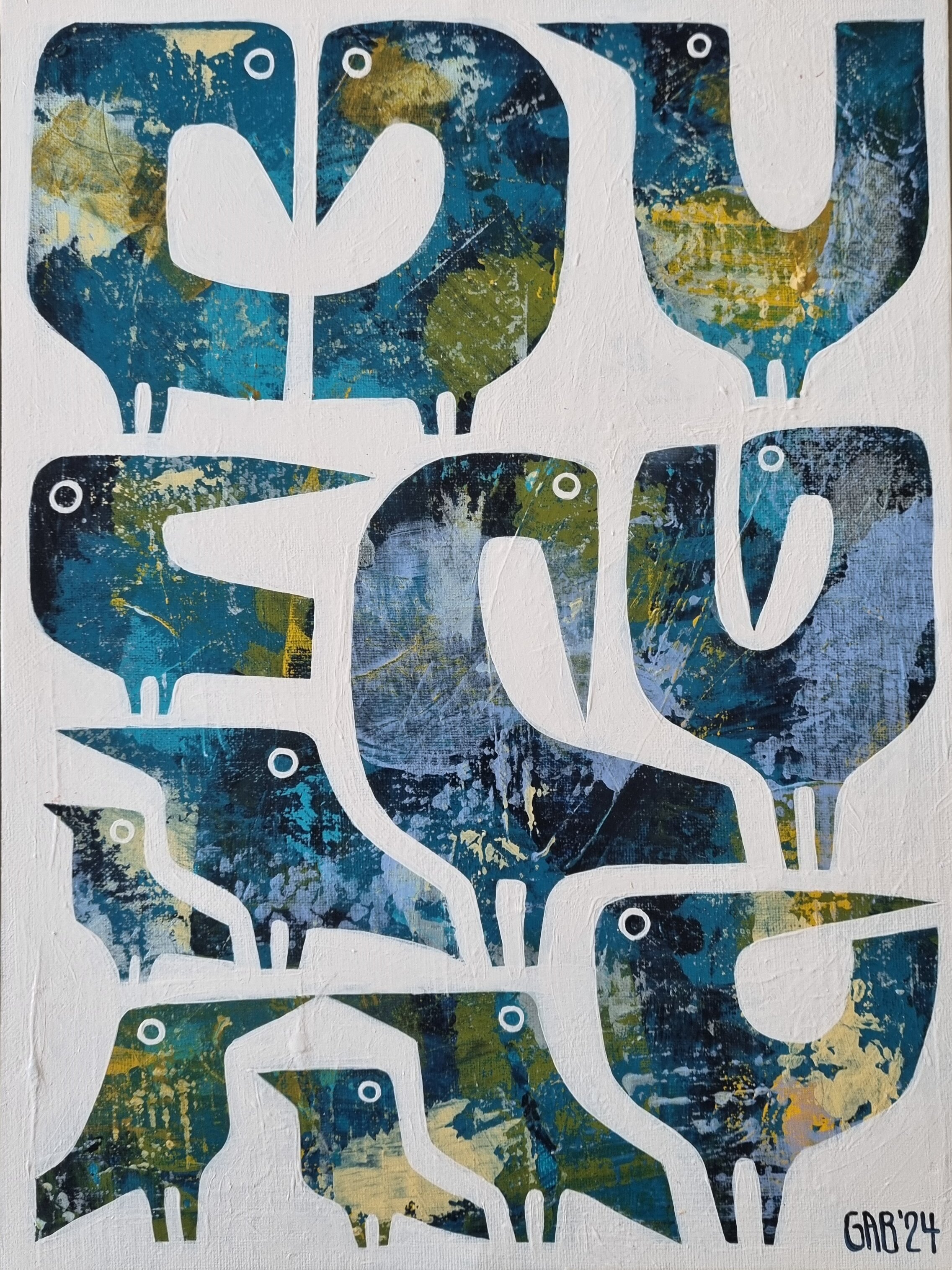 12 BLUE BIRDS