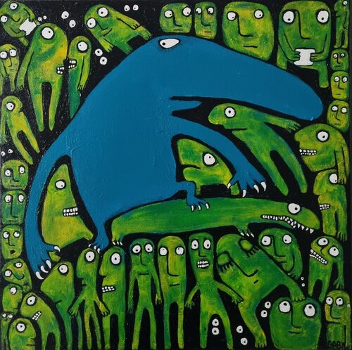 UNTER UNS by Gabriele Bruns, Painting for Sale on Select