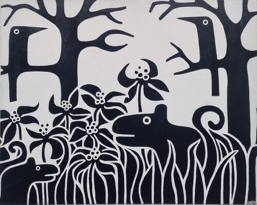 WALD 27 by Gabriele Bruns, Painting for Sale on Select