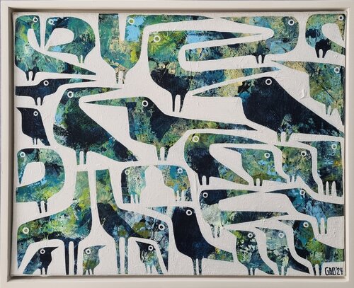 RAINBIRDS by Gabriele Bruns, Painting for Sale on Select