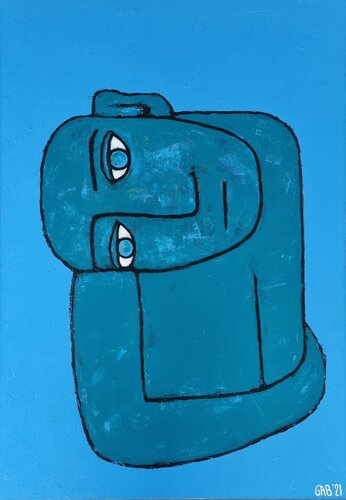 BLUE by Gabriele Bruns, Painting for Sale on Select