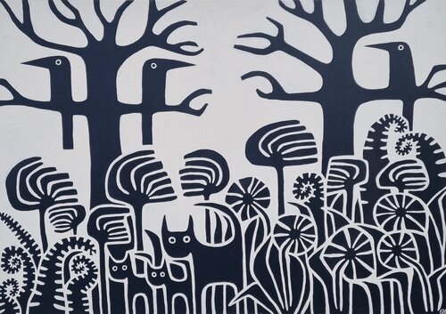 WALD 28 by Gabriele Bruns, Painting for Sale on Select